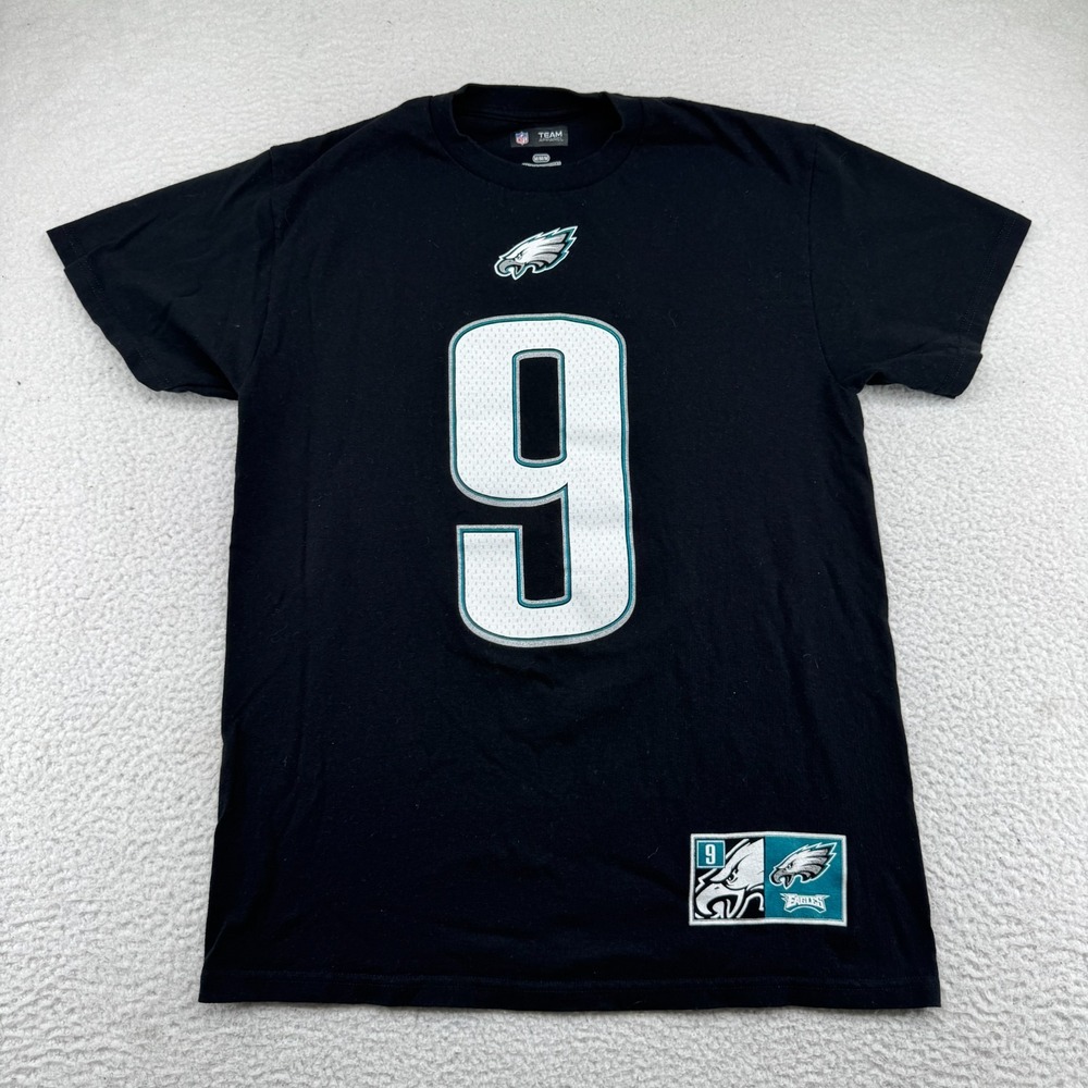 NFL Team Apparel Philadelphia Eagles Nick Foles #9 Shirt Mens Medium Black Tee